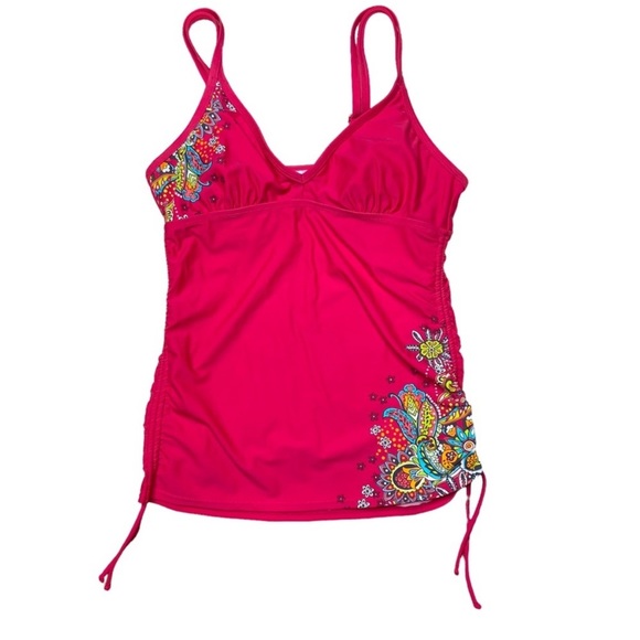 Athleta Montego Shirred Bra Cup Tankini Swim Top | 36B/C - Picture 2 of 6